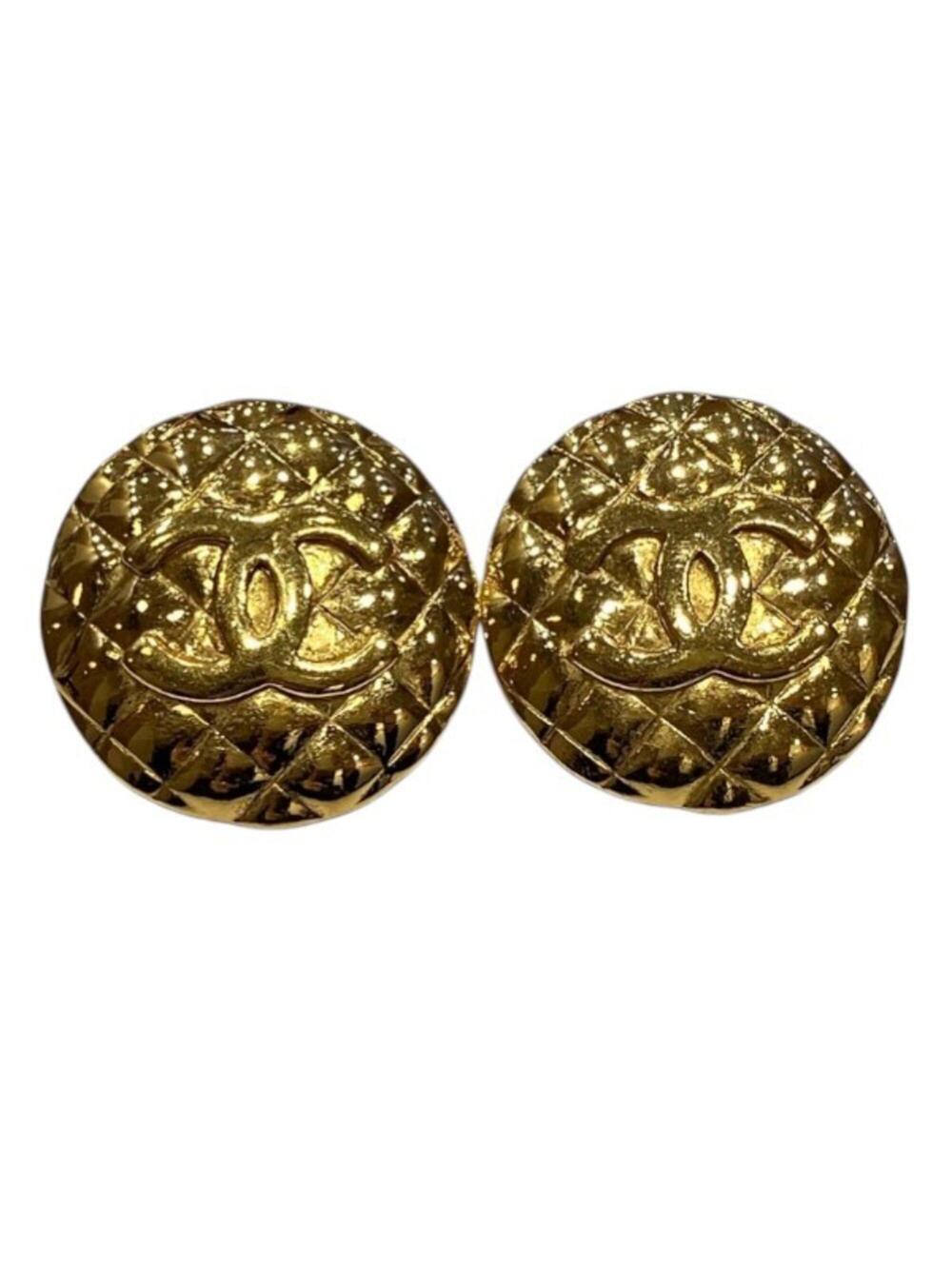 Chanel Cc Logo Clip-On Earrings Gold- #266488C56B
